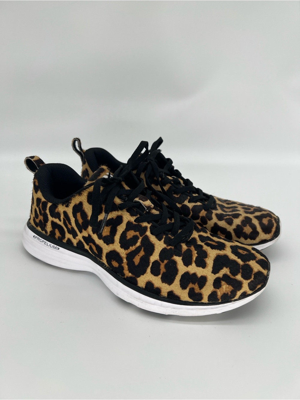 APL Leopard Print Lace-Up Sneakers - Black & Brown